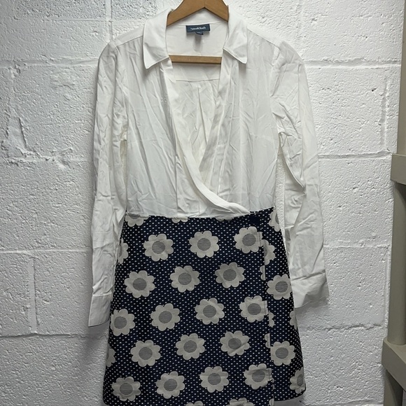 ModCloth Au Contraire Wrap Twofer Dress Size 2 - Picture 3 of 8
